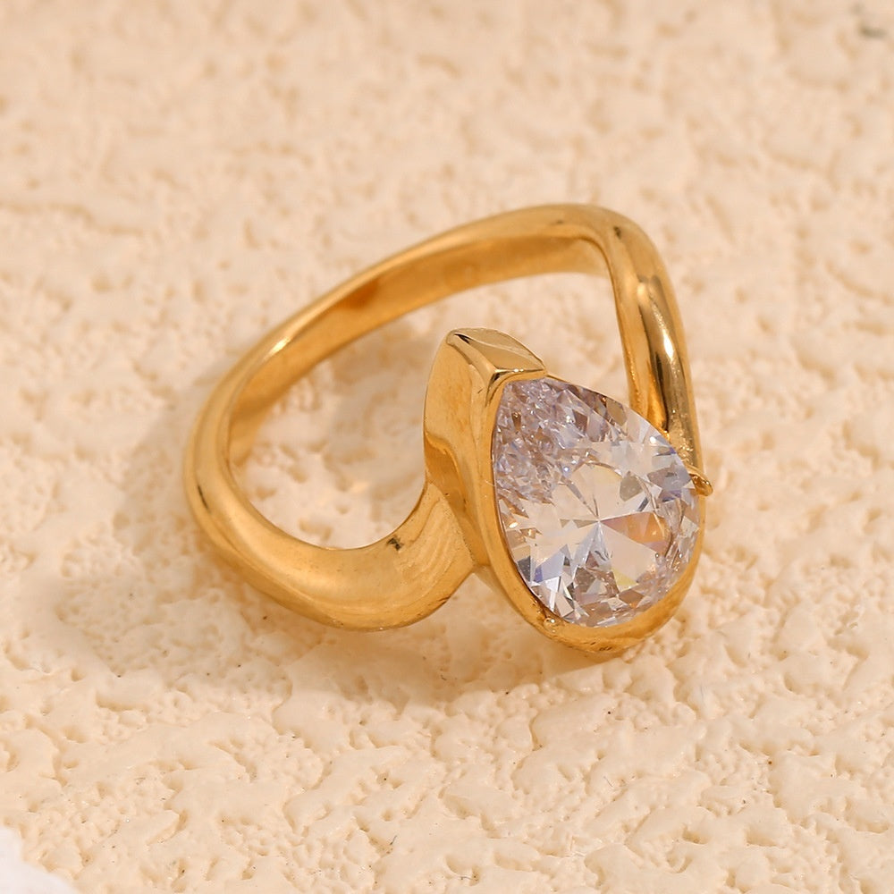 Fashion Temperament Personalized Minority Stainless Steel Ring For Women