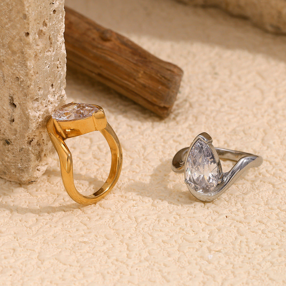 Fashion Temperament Personalized Minority Stainless Steel Ring For Women